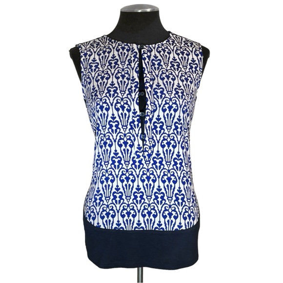 Collective Concepts – Sleeveless Stretch Button Ikat Top - Stitch Fix - Small - Picture 4 of 10